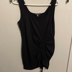 Misguided black cinchable mini dress